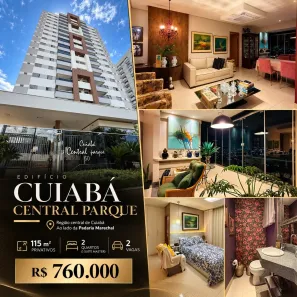 Apartamento com 2 Quartos à venda, 115m² no Centro-Norte, Cuiabá