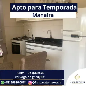 Apartamento com 2 Quartos para alugar, 60m² no Manaíra, João Pessoa
