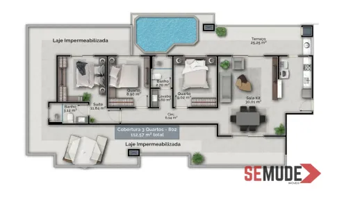 Apartamento com 3 Quartos à venda, 113m² no Carvoeira, Florianópolis
