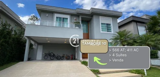 Casa de Condomínio com 4 Quartos à venda, 411m² no Tamboré, Santana de Parnaíba
