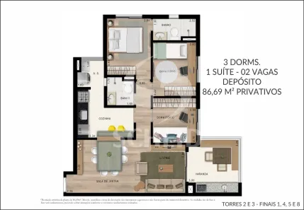 Apartamento com 3 Quartos à venda, 87m² no Vila Emir, São Paulo