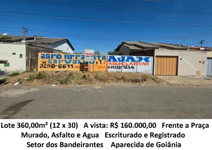 Lote/Terreno à venda, 360m² no Setor dos Bandeirantes, Aparecida de Goiânia