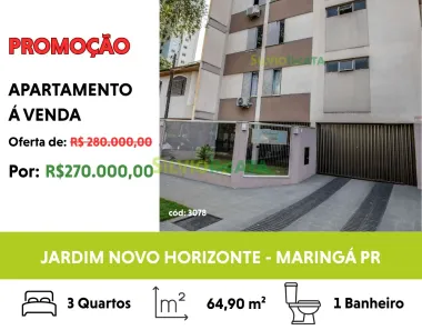 Apartamento com 3 Quartos à venda, 64m² no Jardim Novo Horizonte, Maringá