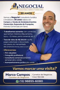 Ponto Comercial à venda, 100m² no Gonzaga, Santos