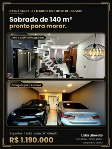 Sobrado com 3 Quartos à venda, 140m² no Floresta, Joinville