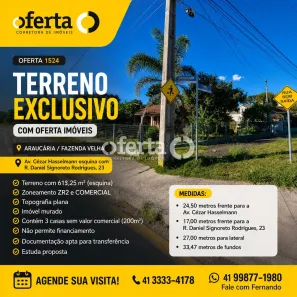 Lote/Terreno à venda, 200m² no Boqueirão, Araucária