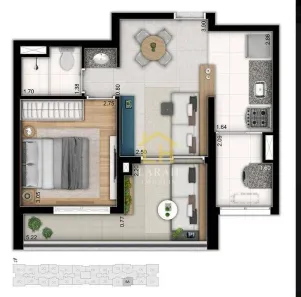 Apartamento com 1 Quarto à venda, 45m² no Vila Sônia, São Paulo