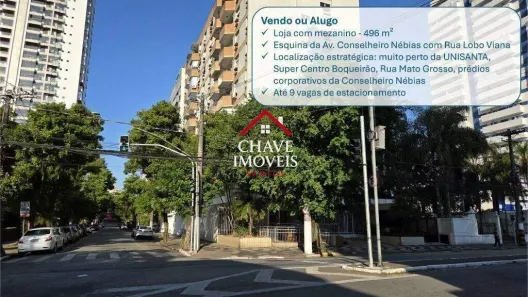 Ponto Comercial para alugar, 496m² no Boqueirão, Santos