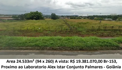 Lote/Terreno à venda, 24533m² no Conjunto Palmares, Goiânia