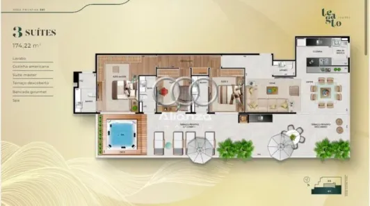 Apartamento com 3 Quartos à venda, 174m² no Lourdes, Belo Horizonte