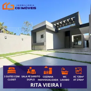 Casa com 3 Quartos à venda, 126m² no Parque Residencial Rita Vieira, Campo Grande