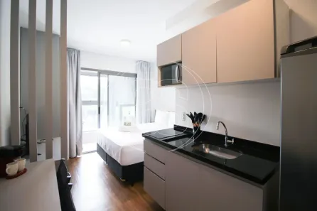 Apartamento com 1 Quarto para alugar, 21m² no Indianópolis, São Paulo