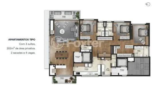 Apartamento com 3 Quartos à venda, 202m² no Moinhos de Vento, Porto Alegre