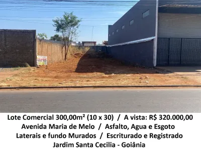Lote/Terreno à venda, 300m² no Jardim Santa Cecília, Goiânia