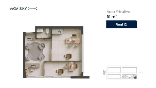 Sala Comercial à venda, 51m² no Campinas, São José