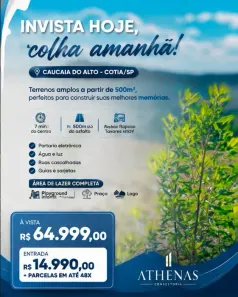Lote/Terreno à venda, 500m² no Centro (Caucaia do Alto), Cotia