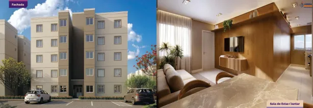 Apartamento com 2 Quartos à venda, 36m² no Papagaio, Feira de Santana