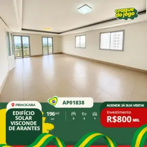 Apartamento com 3 Quartos à venda, 196m² no Centro, Piracicaba