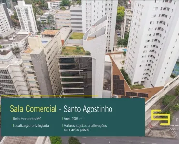 Sala Comercial para alugar, 206m² no Santo Agostinho, Belo Horizonte