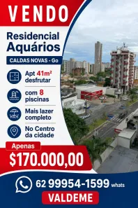 Apartamento com 1 Quarto à venda, 41m² no Setor Oeste, Caldas Novas