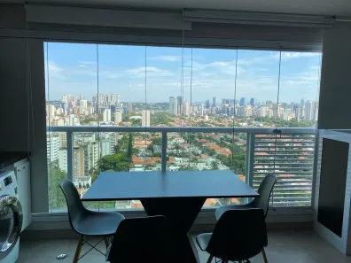 Apartamento com 1 Quarto para alugar, 38m² no Brooklin Paulista, São Paulo
