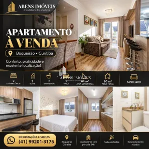 Apartamento com 2 Quartos à venda, 69m² no Boqueirão, Curitiba