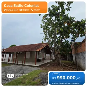 Casa com 3 Quartos à venda, 720m² no Parque 10 de Novembro, Manaus