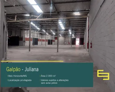 Galpão/Depósito/Armazém para alugar, 2000m² no Juliana, Belo Horizonte
