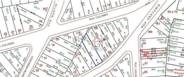 Lote/Terreno à venda, 267m² no Parque das Nações, Santo André