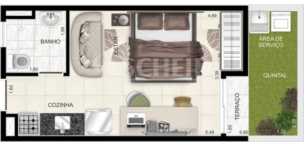 Flat com 1 Quarto à venda, 25m² no Vila São Pedro, São Paulo