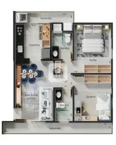 Apartamento com 2 Quartos à venda, 64m² no Santa Mônica, Uberlândia
