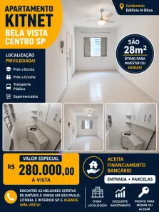 Apartamento com 1 Quarto à venda, 28m² no Bela Vista, São Paulo