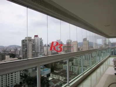 Apartamento com 3 Quartos para alugar, 178m² no Gonzaga, Santos