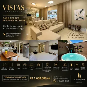 Casa de Condomínio com 3 Quartos à venda, 160m² no Ribeirão do Lipa, Cuiabá