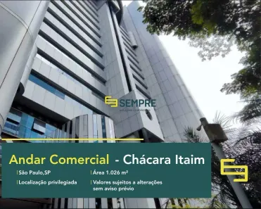 Imóvel Comercial para alugar, 1026m² no Chácara Itaim, São Paulo