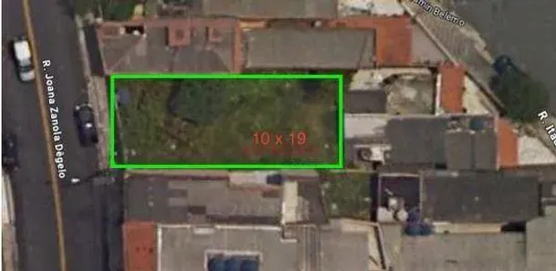 Lote/Terreno à venda, 190m² no Jardim Petroni, São Bernardo do Campo