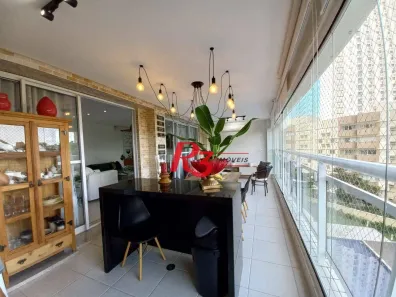 Apartamento com 3 Quartos para alugar, 158m² no Mar e Céu, Guarujá