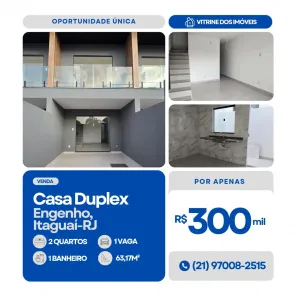 Casa com 2 Quartos à venda, 63m² no Engenho, Itaguaí