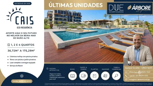 Apartamento com 1 Quarto à venda, 36m² no Porto de Galinhas, Ipojuca
