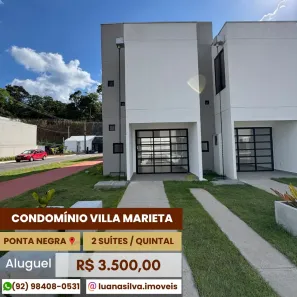 Casa de Condomínio com 2 Quartos para alugar, 59m² no Ponta Negra, Manaus
