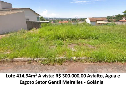Lote/Terreno à venda, 414m² no Setor Gentil Meireles, Goiânia