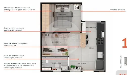 Apartamento com 1 Quarto à venda, 27m² no Vila Prudente, São Paulo