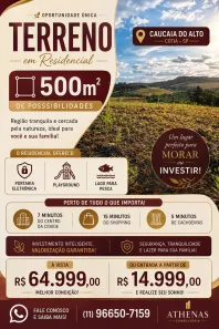 Lote/Terreno à venda, 500m² no Centro (Caucaia do Alto), Cotia