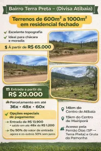 Lote/Terreno à venda, 600m² no Portão, Atibaia