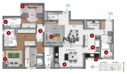 Apartamento com 3 Quartos à venda, 124m² no Jardim do Mar, São Bernardo do Campo