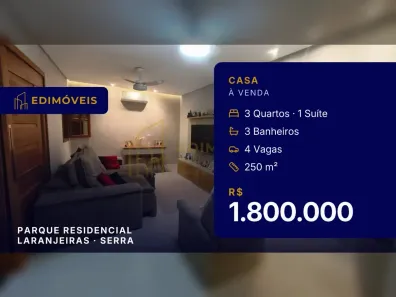 Casa com 3 Quartos à venda, 250m² no Parque Residencial Laranjeiras, Serra