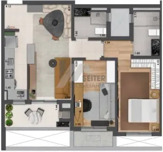Apartamento com 2 Quartos à venda, 75m² no Saco Grande, Florianópolis