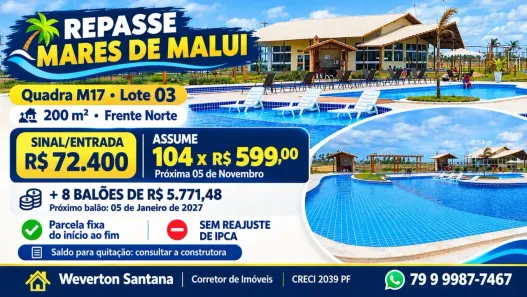 Lote/Terreno à venda, 200m² no Zona de Expansão Capua, Barra dos Coqueiros