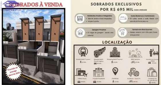 Casa com 3 Quartos à venda, 97m² no Vila Gustavo, São Paulo