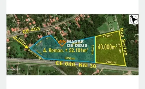 Lote/Terreno à venda, 92101m² no , Aquiraz